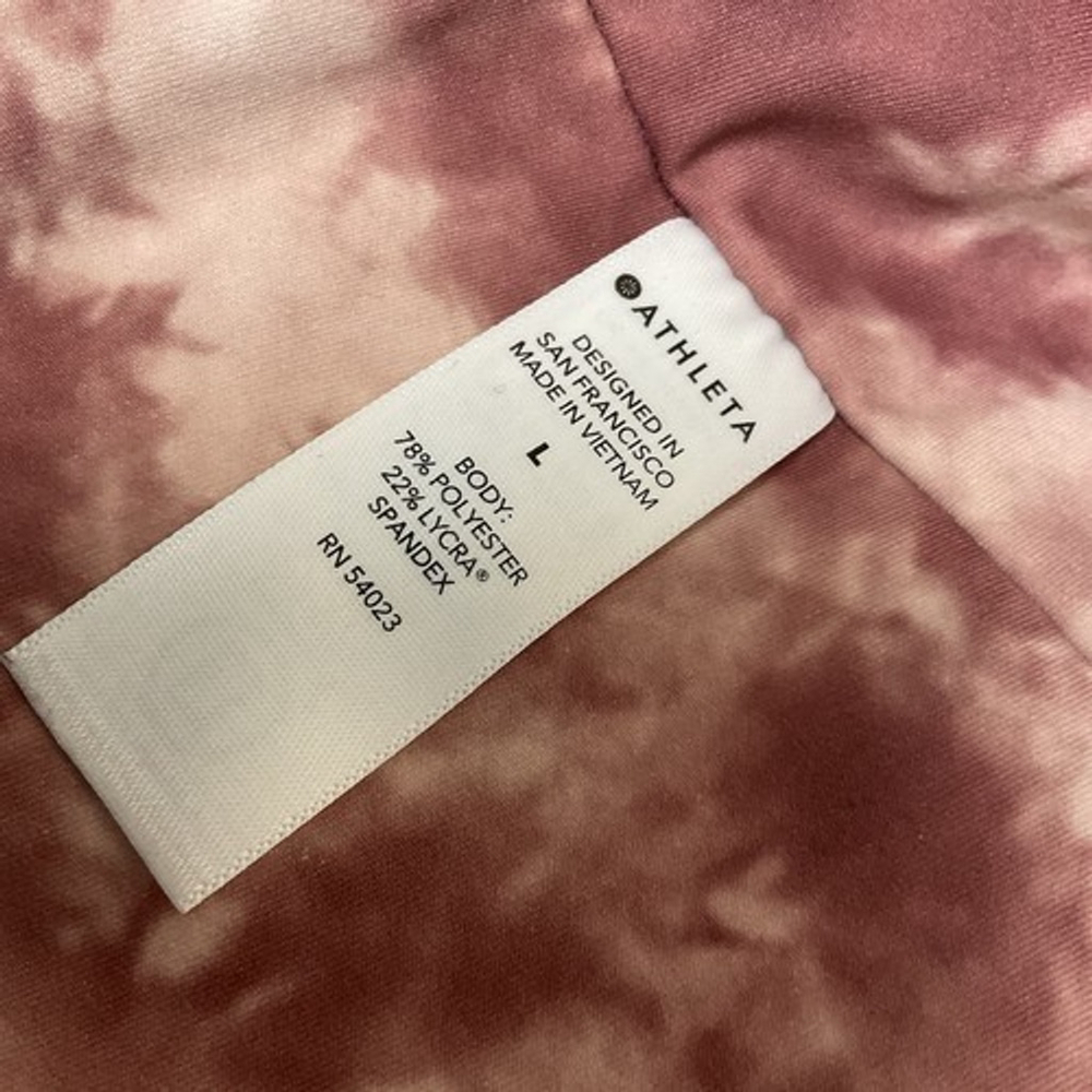 NWOT Athleta Elation Printed 7/8 Tight YogaGym Leggings Women Size L Pink/Maroon - Picture 3 of 11